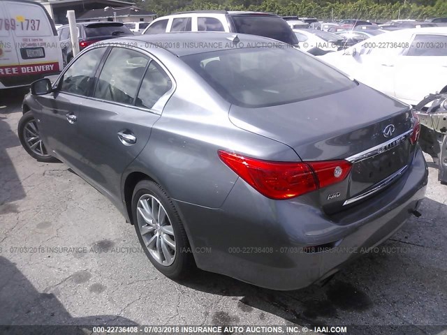 JN1EV7AR9HM836023 - 2017 INFINITI Q50 PREMIUM/SPORT/SE GRAY photo 3