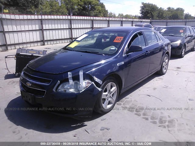 1G1ZB5E19BF210279 - 2011 CHEVROLET MALIBU LS BLUE photo 2