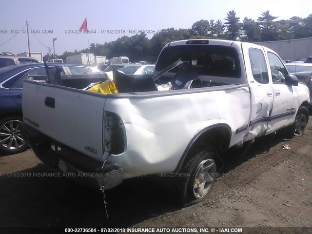 5TBBN44172S283204 - 2002 TOYOTA TUNDRA ACCESS CAB SR5 WHITE photo 4