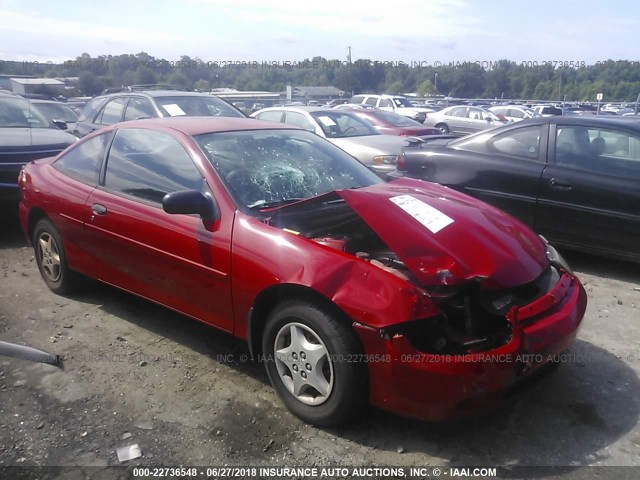 1G1JC12F037228944 - 2003 CHEVROLET CAVALIER RED photo 1