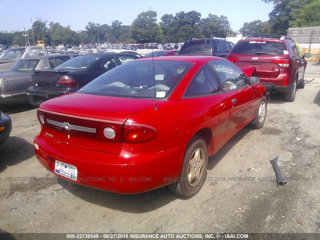 1G1JC12F037228944 - 2003 CHEVROLET CAVALIER RED photo 4