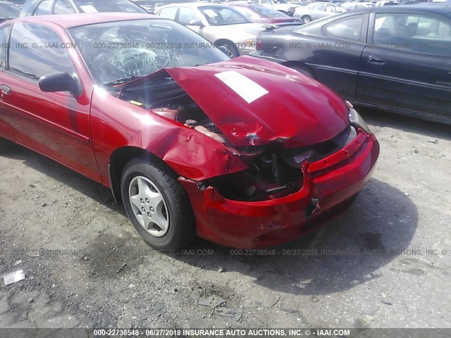 1G1JC12F037228944 - 2003 CHEVROLET CAVALIER RED photo 6