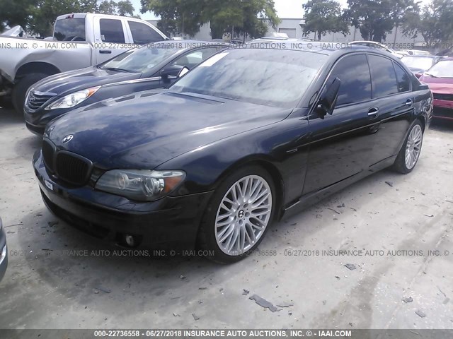 WBAHL83588DT13282 - 2008 BMW 750 I BLACK photo 2