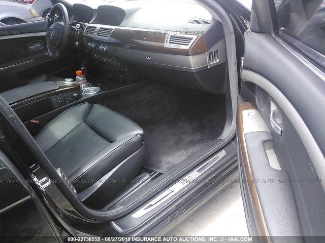 WBAHL83588DT13282 - 2008 BMW 750 I BLACK photo 5