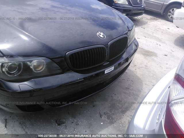 WBAHL83588DT13282 - 2008 BMW 750 I BLACK photo 6