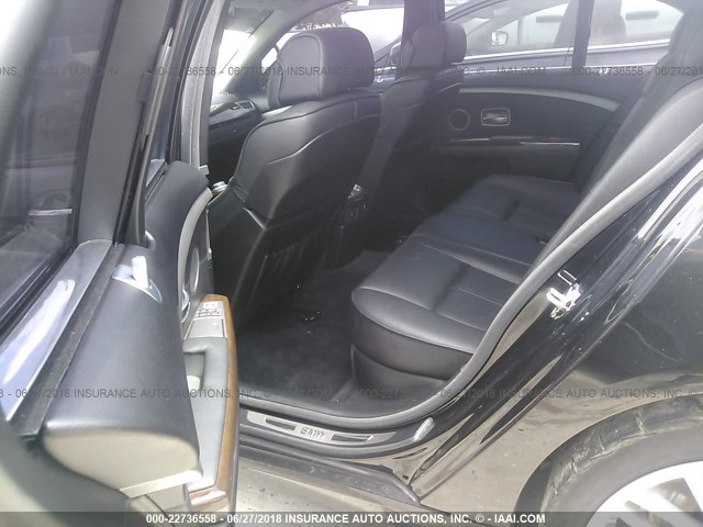 WBAHL83588DT13282 - 2008 BMW 750 I BLACK photo 8