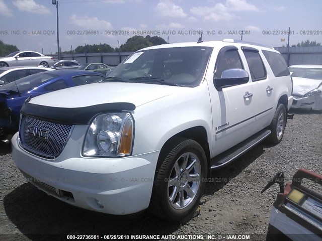 1GKFK06249R226780 - 2009 GMC YUKON XL DENALI WHITE photo 2