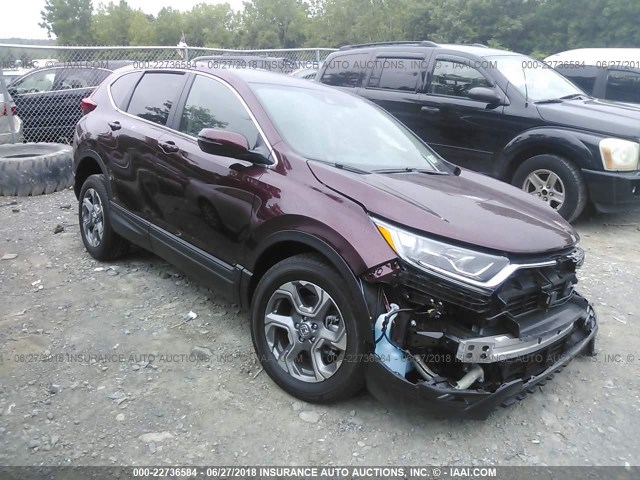 7FARW2H83JE046828 - 2018 HONDA CR-V EXL MAROON photo 1