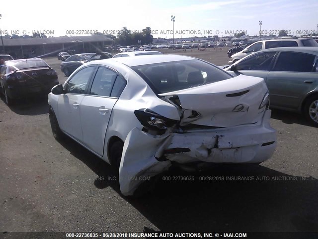 JM1BL1U77D1743705 - 2013 MAZDA 3 I WHITE photo 6