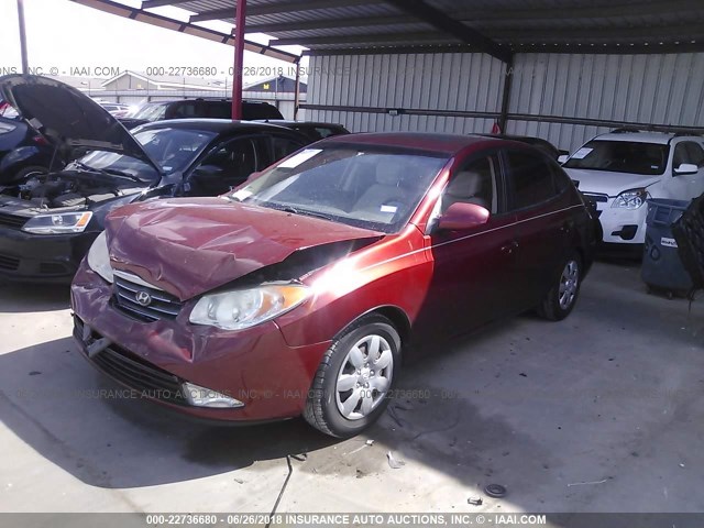 KMHDU46D68U507461 - 2008 HYUNDAI ELANTRA GLS/SE/LIMITED RED photo 2