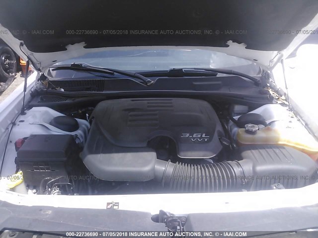 2C3CDYAG3DH569720 - 2013 DODGE CHALLENGER SXT WHITE photo 10