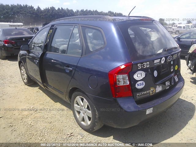 KNAFG525687184310 - 2008 KIA RONDO LX/EX BLUE photo 3