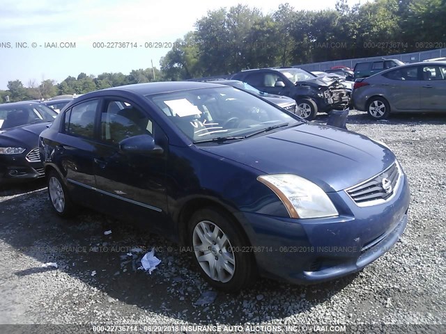 3N1AB6AP9CL676812 - 2012 NISSAN SENTRA 2.0/2.0S/SR/2.0SL BLUE photo 1