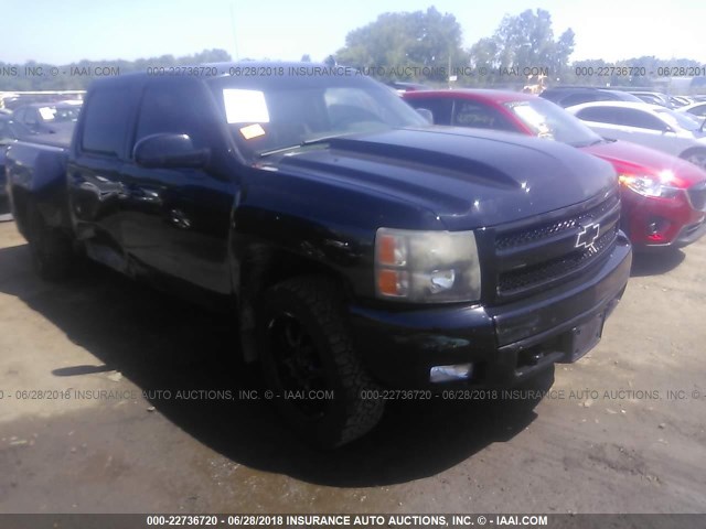 2GCEK13M071620835 - 2007 CHEVROLET SILVERADO K1500 CREW CAB BLACK photo 1