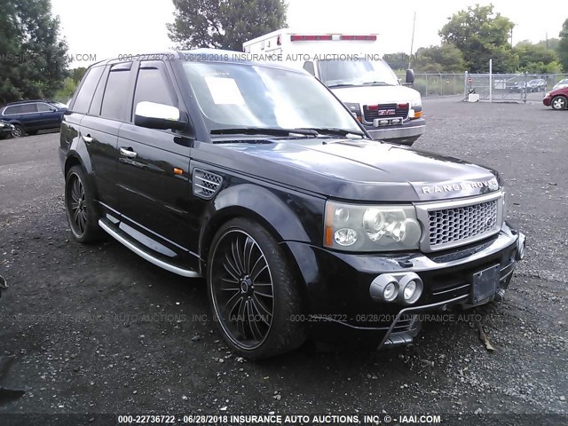 SALSH23478A125250 - 2008 LAND ROVER RANGE ROVER SPORT SUPERCHARGED BLACK photo 1