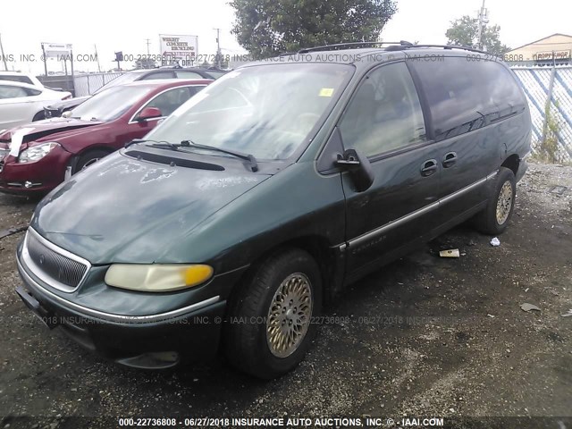 1C4GP64L9VB201540 - 1997 CHRYSLER TOWN & COUNTRY LXI GREEN photo 2