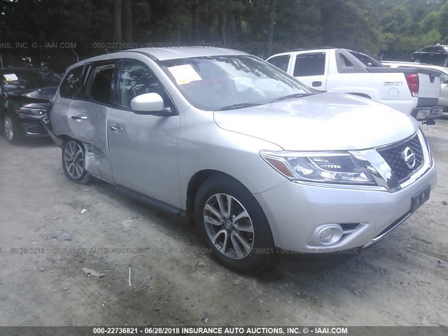 5N1AR2MN1DC673701 - 2013 NISSAN PATHFINDER S/SV/SL/PLATINUM 银色 照片 1