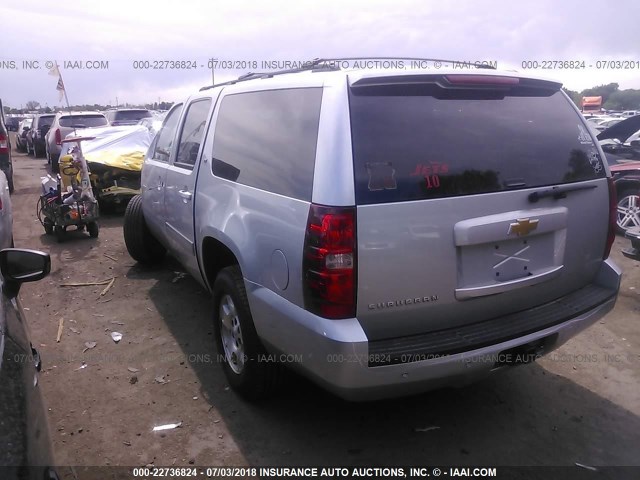 1GNSKJE74DR133819 - 2013 CHEVROLET SUBURBAN K1500 LT SILVER photo 3