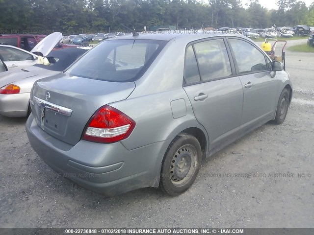 3N1BC1AP8AL418279 - 2010 NISSAN VERSA S/SL GRAY photo 4