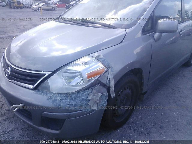 3N1BC1AP8AL418279 - 2010 NISSAN VERSA S/SL GRAY photo 6