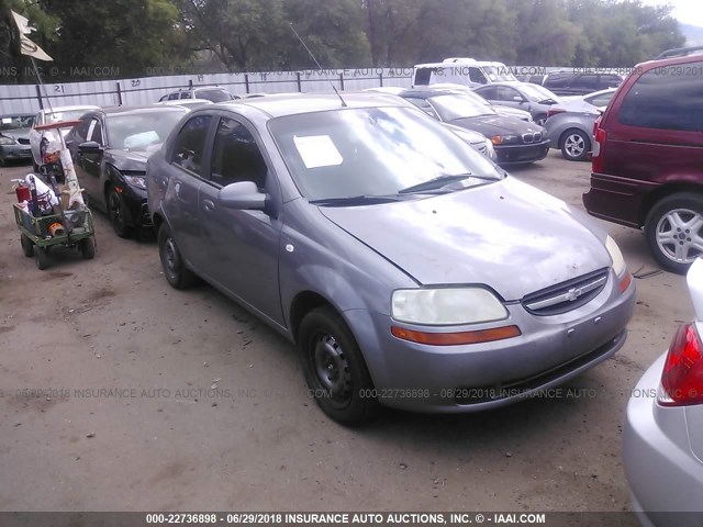 KL1TD56676B554439 - 2006 CHEVROLET AVEO LS GRAY photo 1