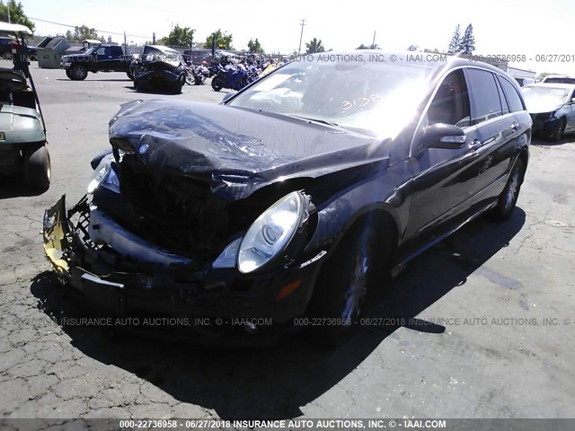 4JGCB65E08A079430 - 2008 MERCEDES-BENZ R 350 BLACK photo 2