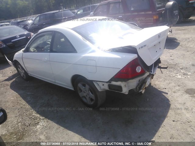 1HGEM21944L056399 - 2004 HONDA CIVIC EX WHITE photo 3