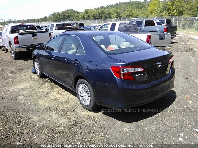 4T4BF1FK7ER395222 - 2014 TOYOTA CAMRY L/SE/LE/XLE BLUE photo 3