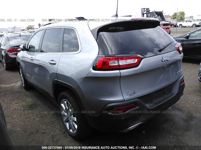 1C4PJLDS8HW662040 - 2017 JEEP CHEROKEE LIMITED GRAY photo 3