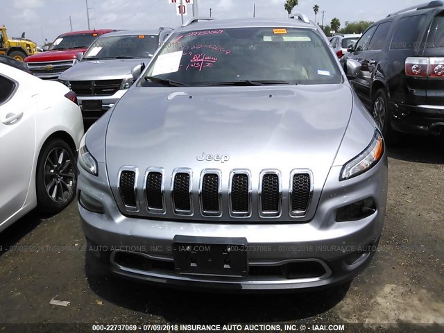 1C4PJLDS8HW662040 - 2017 JEEP CHEROKEE LIMITED GRAY photo 6