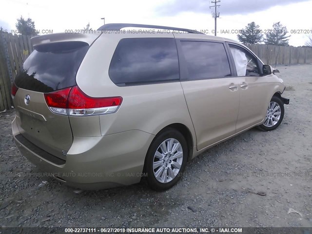 5TDDK3DC8ES080721 - 2014 TOYOTA SIENNA XLE/LIMITED GOLD photo 4