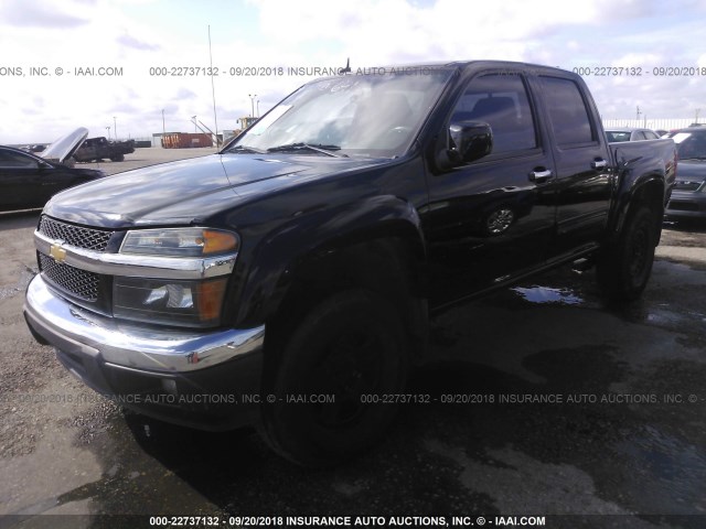 1GCHSDFE8C8165369 - 2012 CHEVROLET COLORADO LT BLACK photo 2