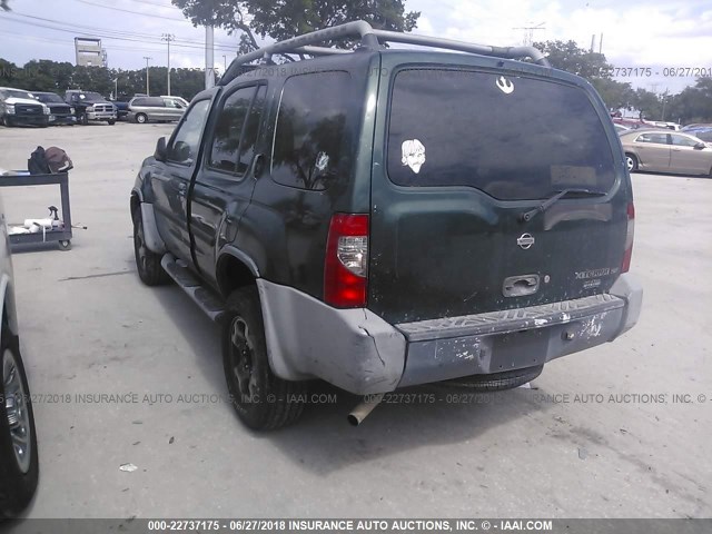 5N1ED28T9YC556236 - 2000 NISSAN XTERRA XE/SE GREEN photo 3