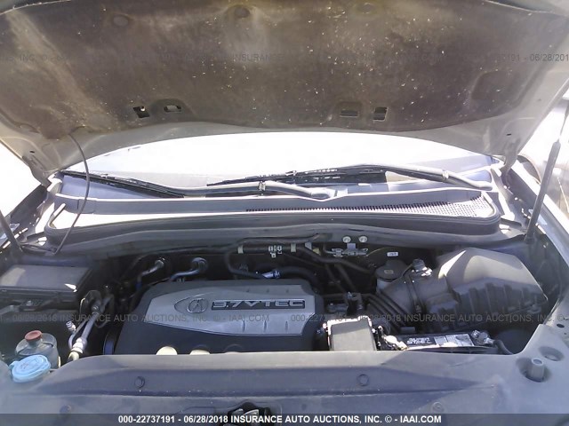 2HNYD28488H516392 - 2008 ACURA MDX TECHNOLOGY SILVER photo 10