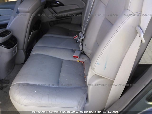 2HNYD28488H516392 - 2008 ACURA MDX TECHNOLOGY SILVER photo 8