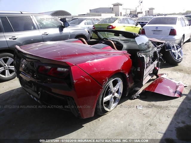 1G1YD3D74E5113811 - 2014 CHEVROLET CORVETTE STINGRAY/2LT MAROON photo 4