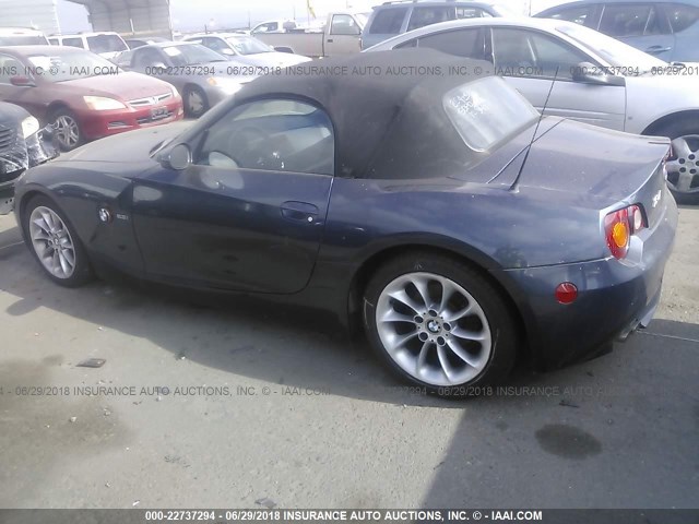 4USBT33493LS47773 - 2003 BMW Z4 2.5 BLUE photo 3