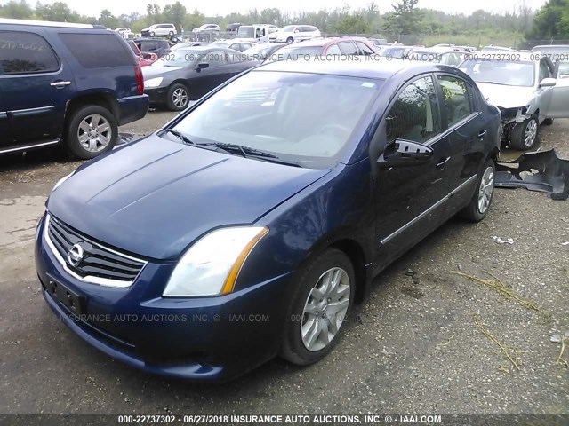 3N1AB6AP9BL702291 - 2011 NISSAN SENTRA 2.0/2.0S/SR/2.0SL BLUE photo 2