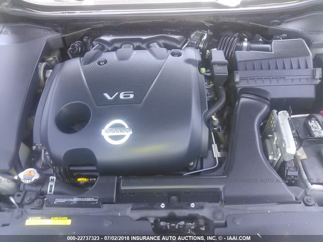 1N4AA5APXDC801894 - 2013 NISSAN MAXIMA S/SV 银色 照片 10