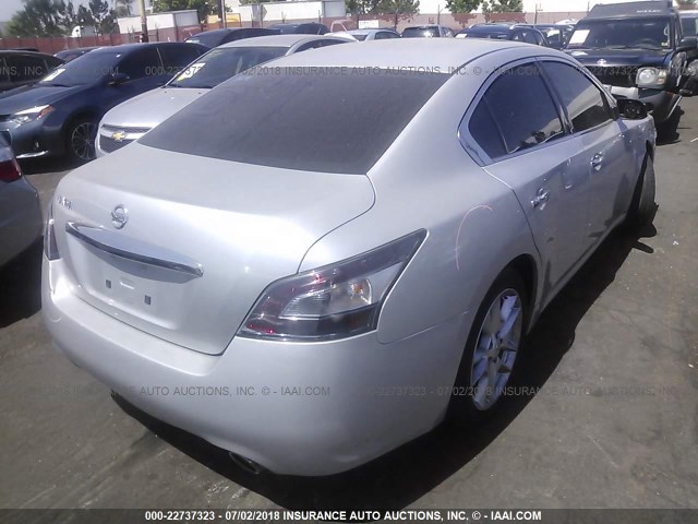 1N4AA5APXDC801894 - 2013 NISSAN MAXIMA S/SV 银色 照片 4