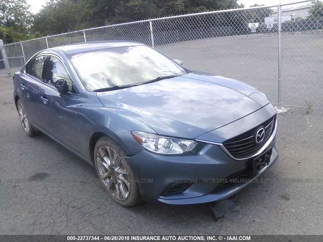 JM1GJ1V66F1165309 - 2015 MAZDA 6 TOURING BLUE photo 1