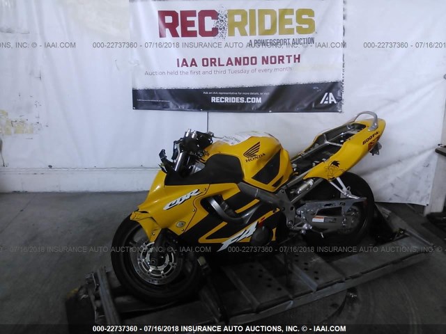 JH2PC35011M208907 - 2001 HONDA CBR600 F4 YELLOW photo 2