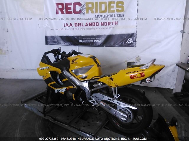 JH2PC35011M208907 - 2001 HONDA CBR600 F4 YELLOW photo 3