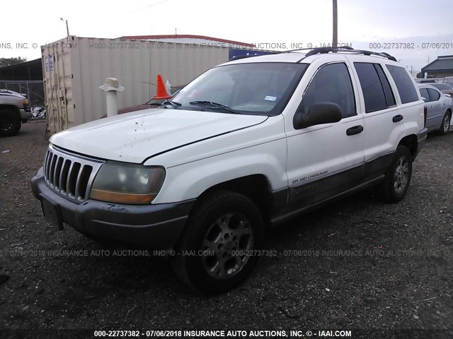 1J4GX48S31C705537 - 2001 JEEP GRAND CHEROKEE LAREDO WHITE photo 2