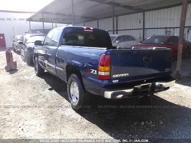 2GTEK19T521244110 - 2002 GMC NEW SIERRA K1500 BLUE photo 3