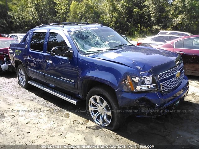 3GNTKFE78DG112991 - 2013 CHEVROLET AVALANCHE LT BLUE photo 1