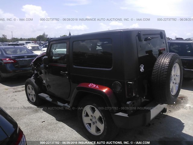 1J4AA5D11AL209887 - 2010 JEEP WRANGLER SAHARA MAROON photo 3