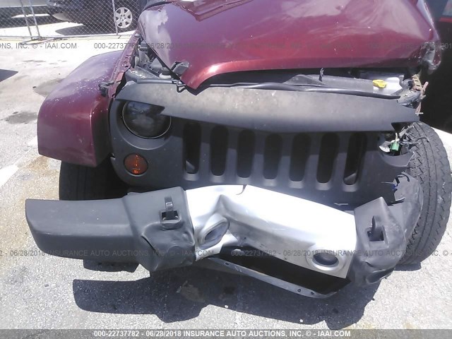 1J4AA5D11AL209887 - 2010 JEEP WRANGLER SAHARA MAROON photo 6