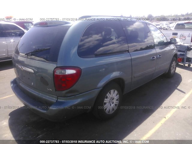 2A4GP44R96R887150 - 2006 CHRYSLER TOWN & COUNTRY LX Light Blue photo 4