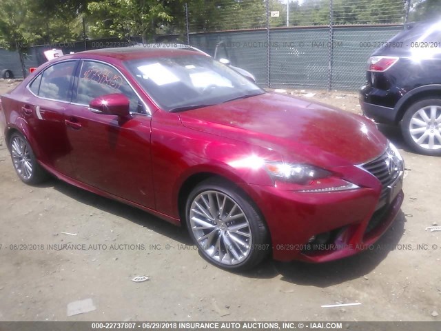 JTHCF1D20F5022927 - 2015 LEXUS IS RED photo 1